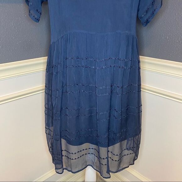 Chan Luu Embroidered Chiffon Slip Dress - Picture 7 of 9